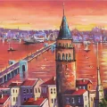 Sunset of the Bosphorus Oil Painting