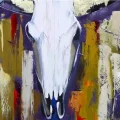 Bull Heads Oil Painting