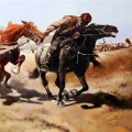 Great Struggle Oil Painting