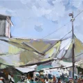Bazaar Oil Painting