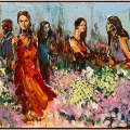 From the Flower Market Oil Painting