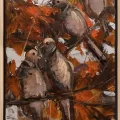 Doves in the Plane Tree Oil Painting