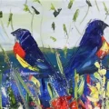 Among the Birds Oil Painting | Simurg Art Gallery