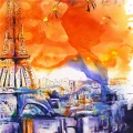 Eiffel Tower Oil Painting