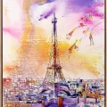 Eiffel Tower Under the Light Oil Painting