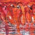 Flamingos Oil Painting