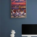 Birds Looking At Galata Oil Painting