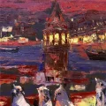 Birds Looking At Galata Oil Painting