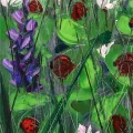 Poppies and Ladybugs Oil Painting