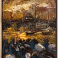 İstanbulun Güvercin İzleri Yağlı Boya Tablosu