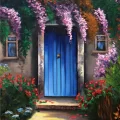 Lilacs in front of the Door Oil Painting