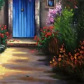 Lilacs in front of the Door Oil Painting