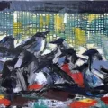 Crows Oil Painting