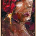 Passionate Dance of Red Rose Oil Painting