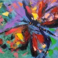 Butterflys Dance with Colors Oil Painting