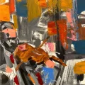 Time of Violinists Oil Painting