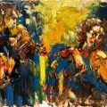 Violinists Dream Oil Painting