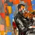 Time of Violinists Oil Painting