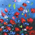 Red Flowers Oil Painting