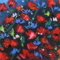 Red Flowers Oil Painting