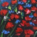 Red Flowers Oil Painting