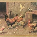 In the Poultry Oil Painting