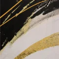 Modern Black to Abstract Oil Painting