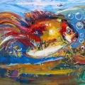 Happy Fish Oil Painting