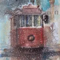 Moda Tram Oil Painting