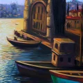 Ortaköy Mosque with Bosphorus View Oil Painting