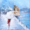 Winter in Ortaköy Oil Painting