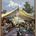 Pazar Yeri Yağlı Boya Tablosu