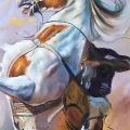 Rearing Up Oil Painting
