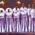 Saluting Whirling Dervishes Oil Painting | Simurg Art Gallery