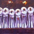 Saluting Whirling Dervishes Oil Painting | Simurg Art Gallery