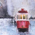 Istiklal Under the Umbrella Oil Painting