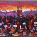 Symphony of Istanbul Sunset Oil Painting
