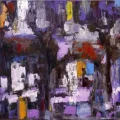 Renkli Soyutlamalar Yağlı Boya Tablosu