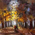 Sonbahar Düşlerin İklimi Yağlı Boya Tablosu