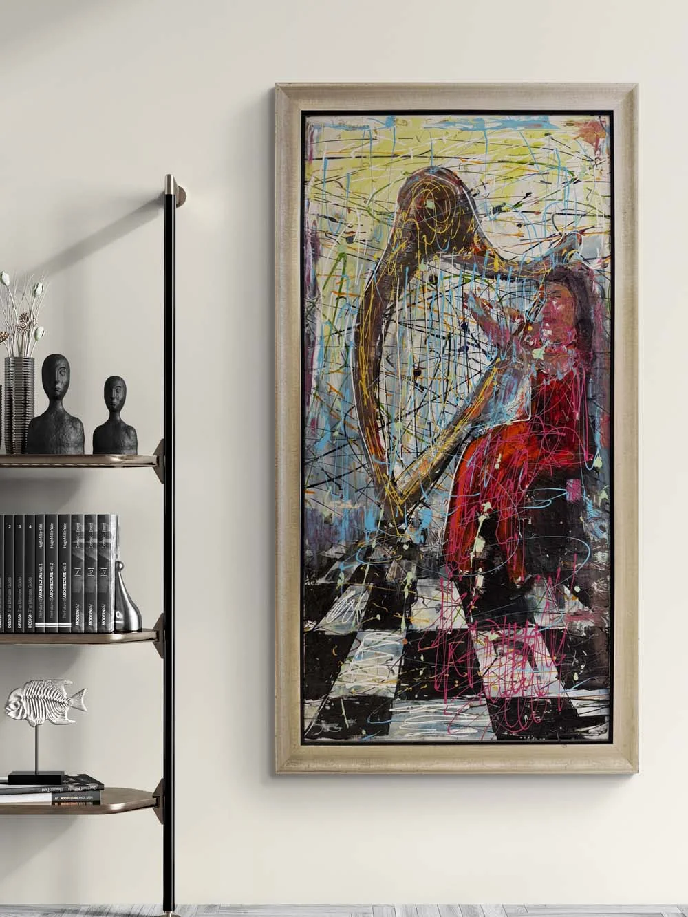 Arpın Kalbindeki Kadın Yağlı Boya Tablosu