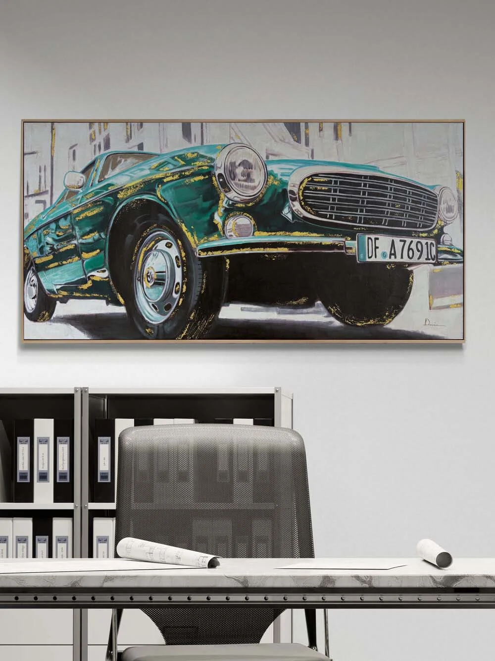 Retro Rüzgârı Yağlı Boya Tablosu