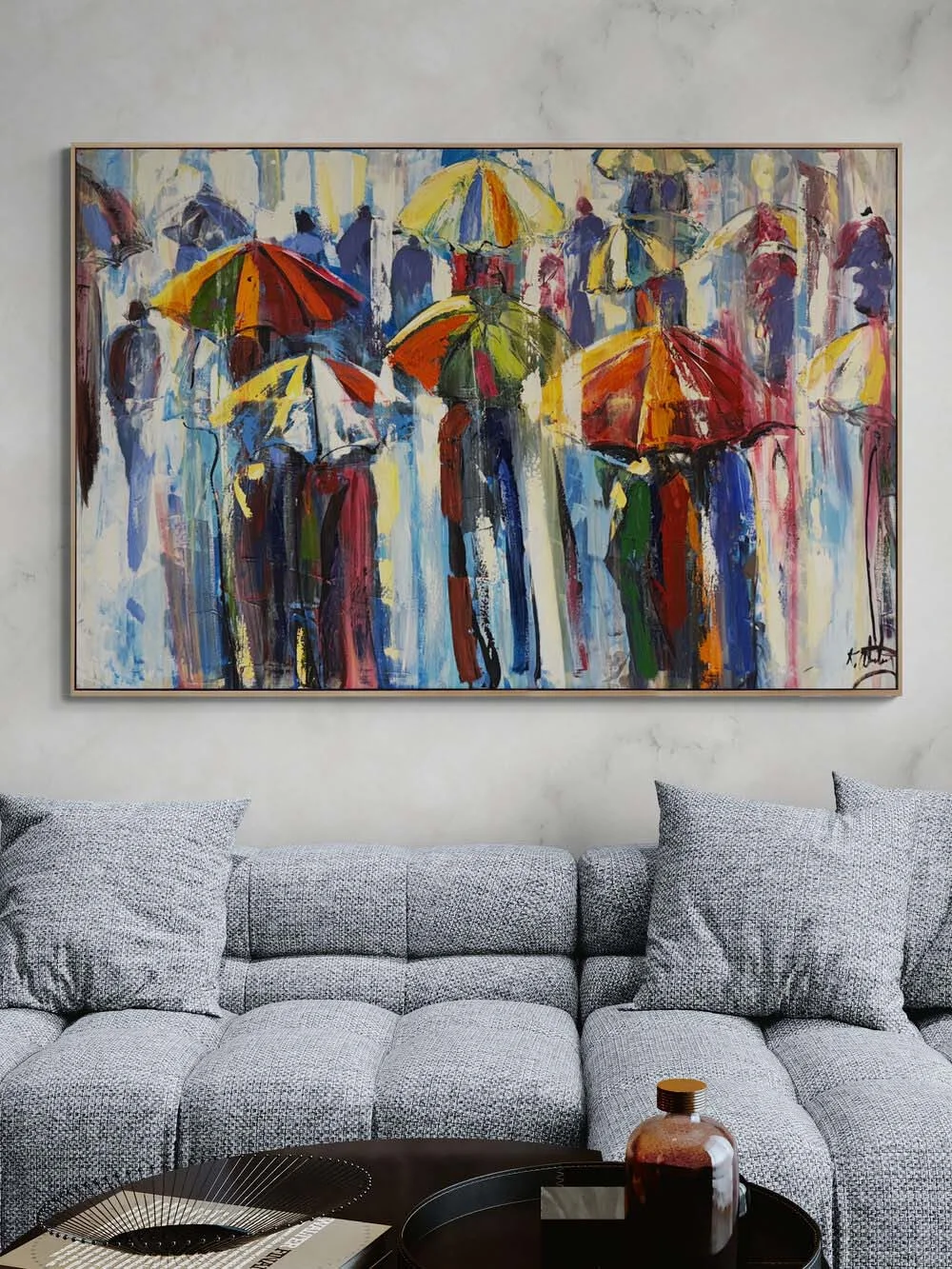 Yağmurun Renkleri Yağlı Boya Tablosu