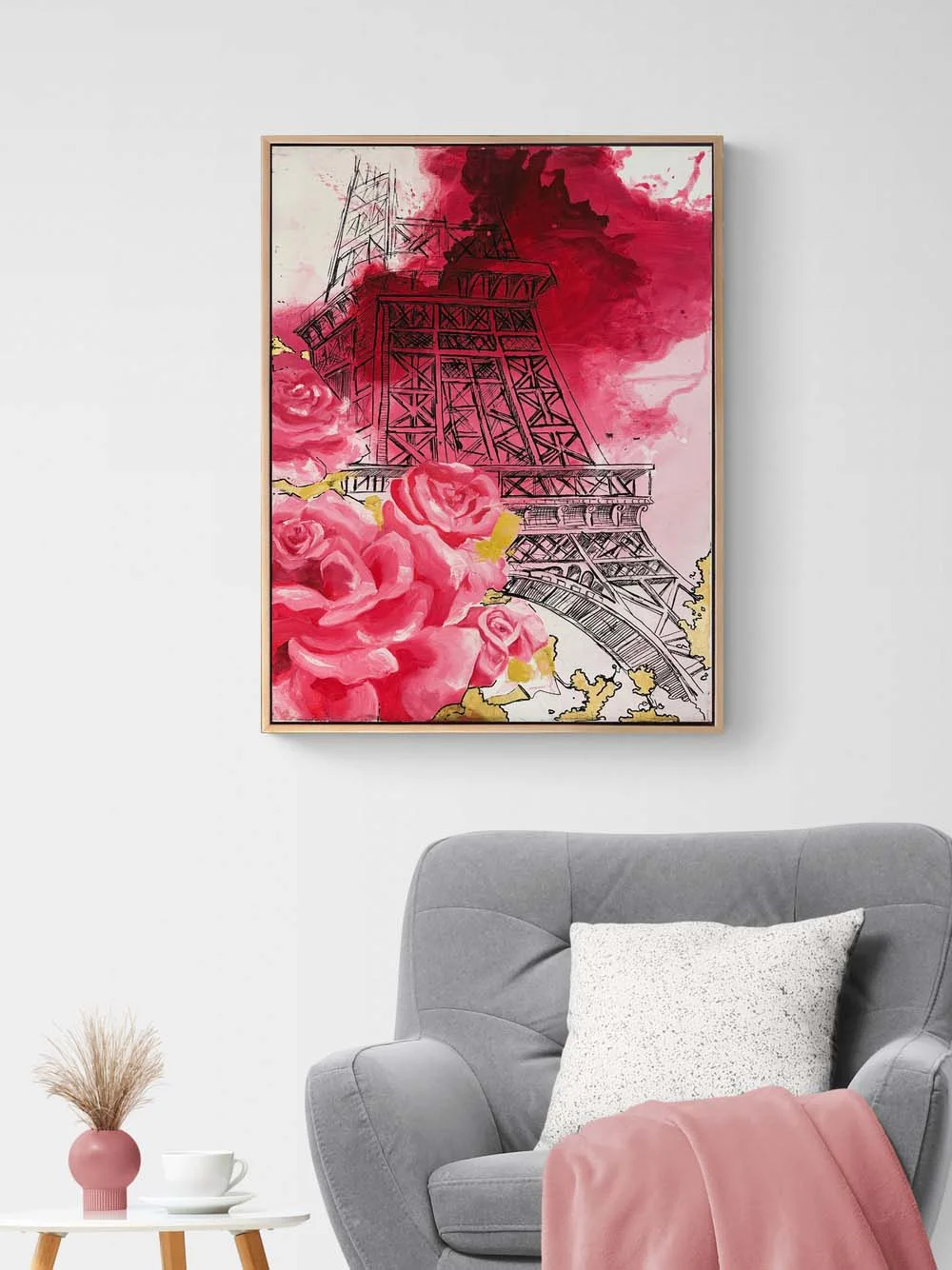 Pariste Aşk Yağlı Boya Tablosu