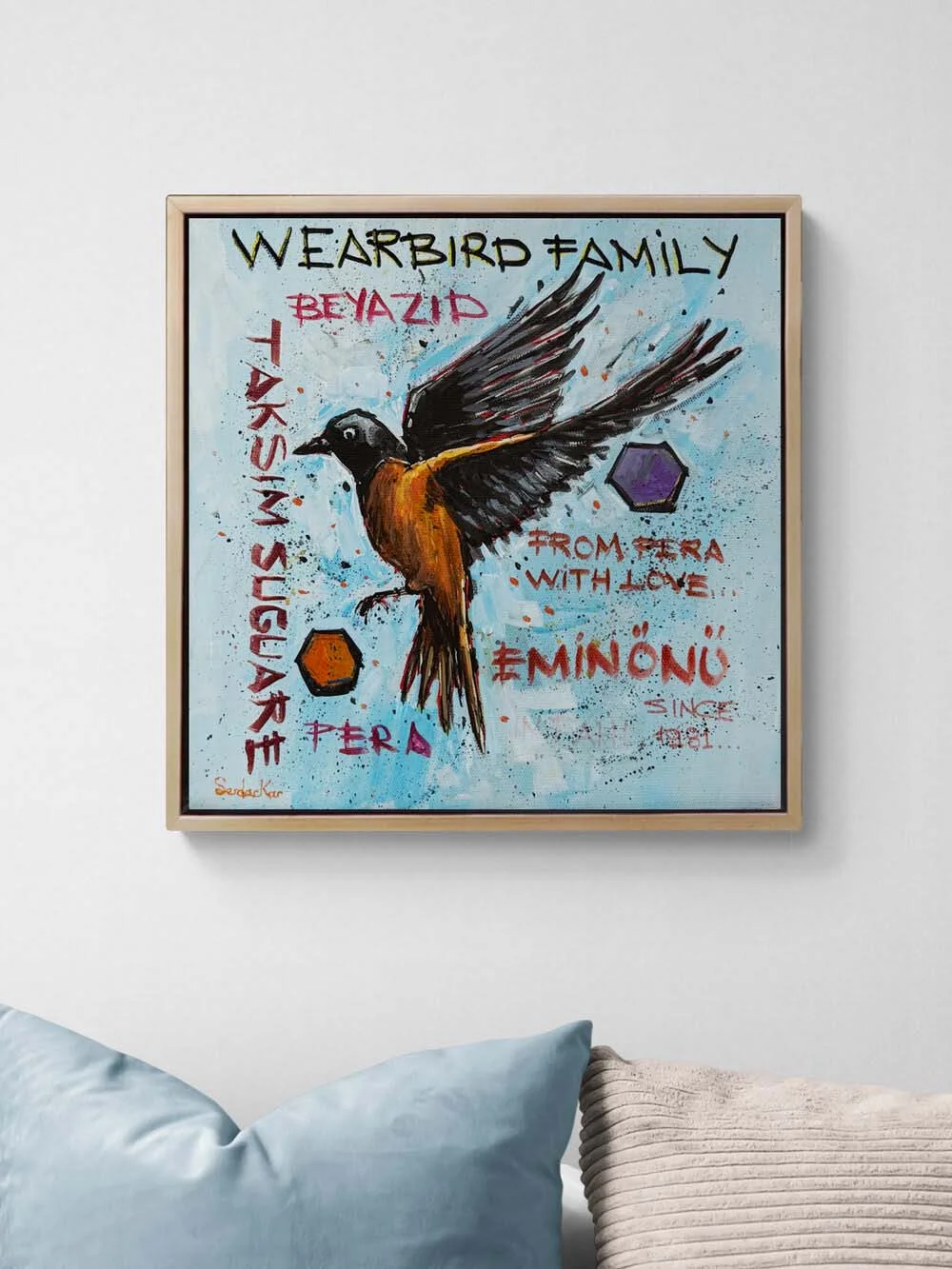 Taksim’in Kuşu Yağlı Boya Tablosu