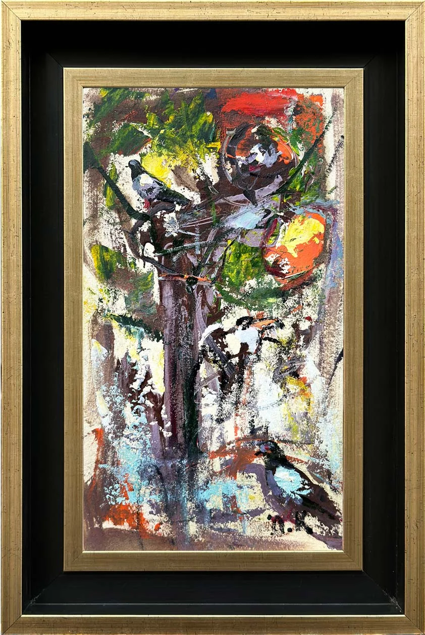 Ağacın Güvercinleri Yağlı Boya Tablosu