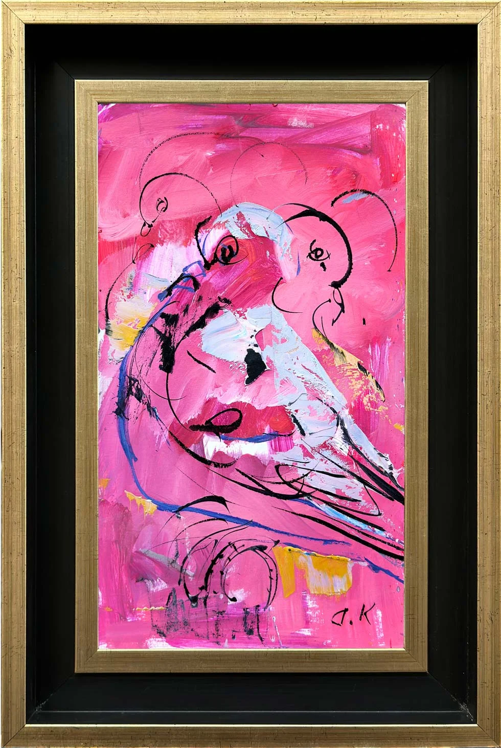 Colorful Pigeons Oil Painting