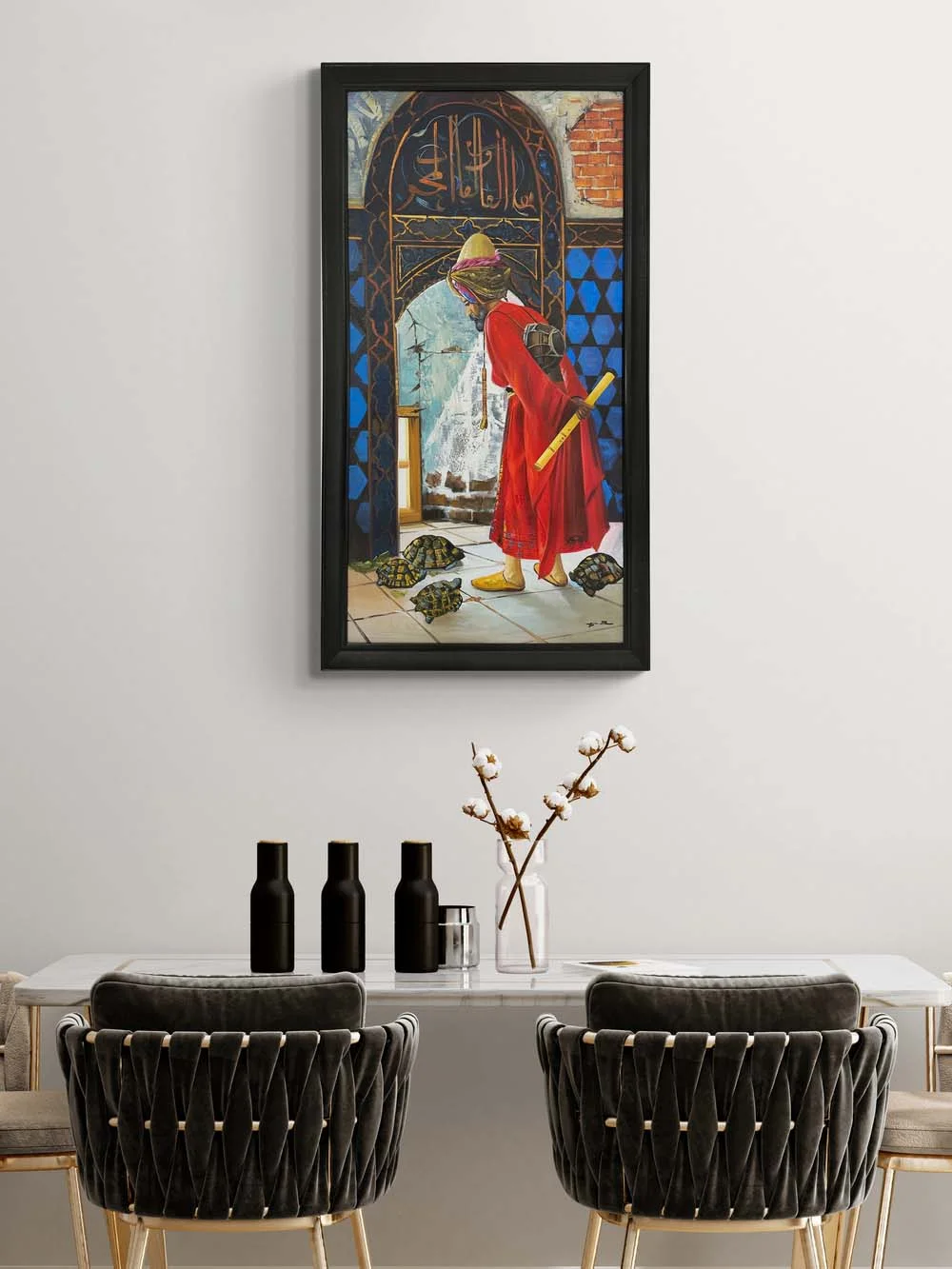 Kaplumbağa Terbiyecisi Yağlı Boya Tablosu