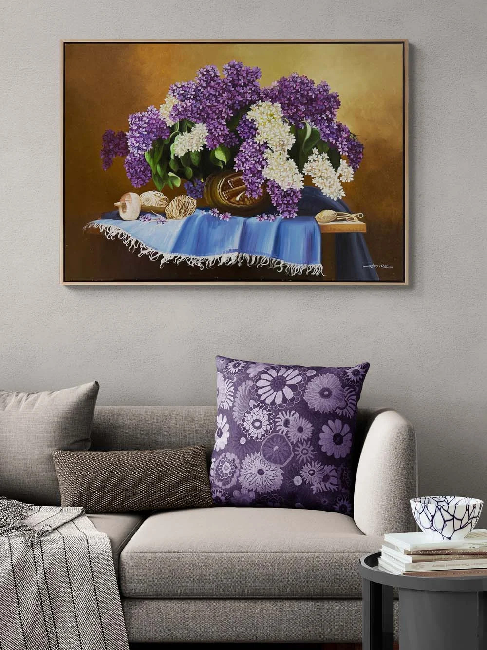 Vazoda Mor Rüyalar Yağlı Boya Tablosu