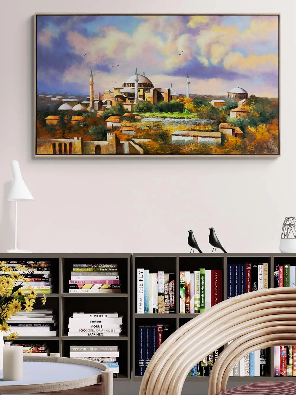 Cami ve Tarihin İzleri Yağlı Boya Tablosu