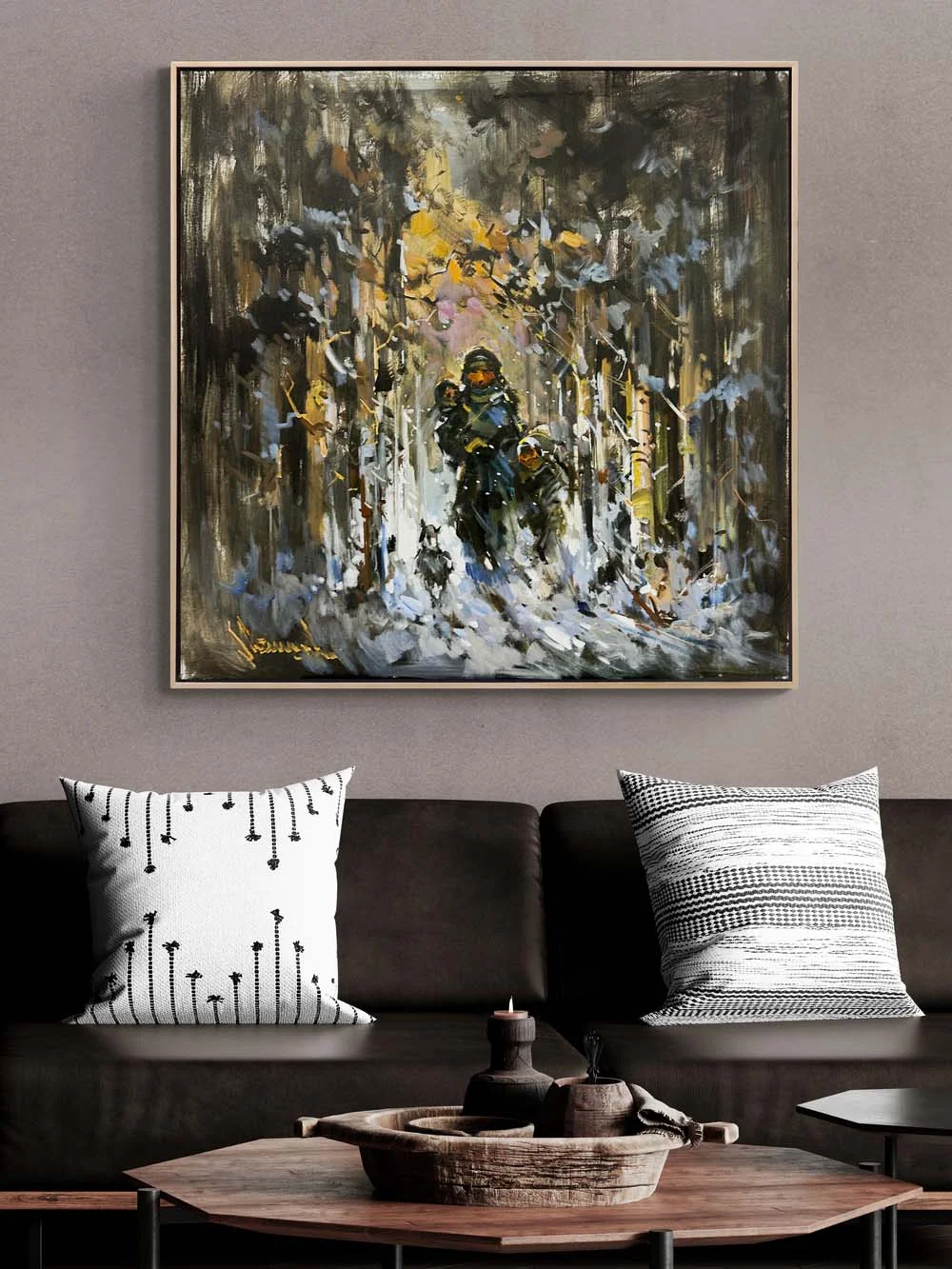 Kış Masalı Yağlı Boya Tablosu